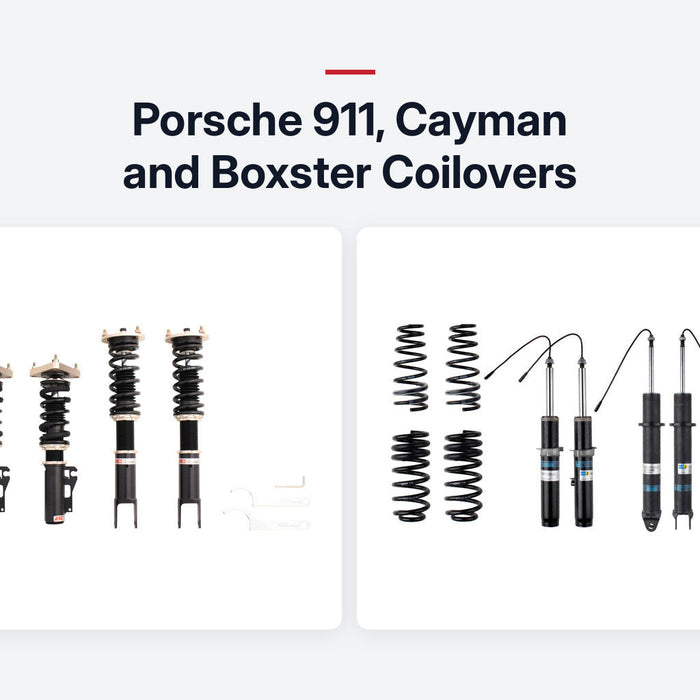 BC Racing coilover kit for the Porsche 911 and Bilstein B12 kit for the Boxster