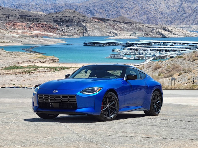 2023 Nissan Z in blue by the water